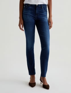 Essential High Rise Stretch Skinny Jeans, Dark Blue / 3X - Plus Size