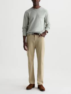 Protégé Linen Pant Dune Khaki Classic Straight MENS BOTTOMS Photo 2