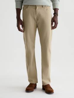 Protégé Linen Pant Dune Khaki Classic Straight MENS BOTTOMS Photo 3