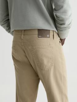 Protégé Linen Pant Dune Khaki Classic Straight MENS BOTTOMS Photo 7