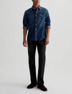 Protégé SUD Pant Super Black Sueded Classic Straight MENS BOTTOMS Photo 2