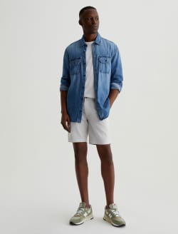 Wanderer Short Silver Fog Slim Trouser Short MENS BOTTOMS Photo 2