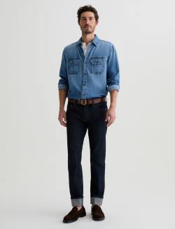 Tellis Selvage Cuffed 1 Year Post AG-ed™ Modern Slim Denim MENS BOTTOMS Photo 1