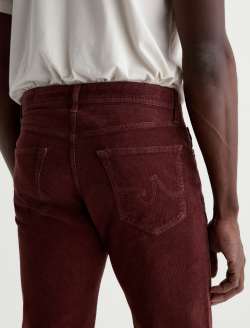 Tellis Corduroy Pant Sulfur Jazz Berry Modern Slim MENS BOTTOMS Photo 7