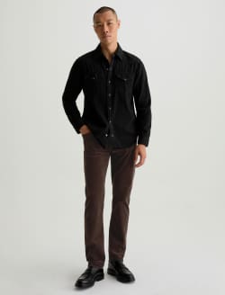Tellis Corduroy Raw Umber Modern Slim MENS BOTTOMS Photo 2