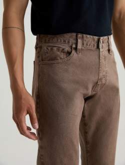Tellis Selvage Sulfur Taupe Grey Modern Slim MENS BOTTOMS Photo 4