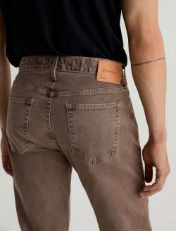 Tellis Selvage Sulfur Taupe Grey Modern Slim MENS BOTTOMS Photo 6