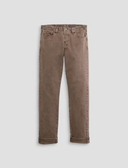 Tellis Selvage Sulfur Taupe Grey Modern Slim MENS BOTTOMS Photo 1