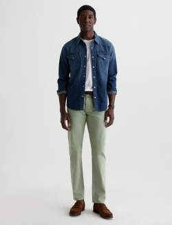 Tellis SUD Pant Faded Moss Sueded Sateen Modern Slim MENS BOTTOMS Photo 2
