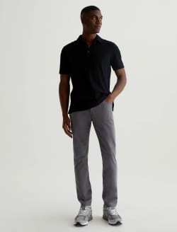 Tellis SUD Folkestone Grey Sueded Modern Slim MENS BOTTOMS Photo 1
