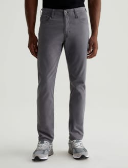 Tellis SUD Folkestone Grey Sueded Modern Slim MENS BOTTOMS Photo 2