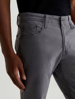 Tellis SUD Folkestone Grey Sueded Modern Slim MENS BOTTOMS Photo 3