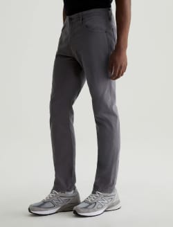 Tellis SUD Folkestone Grey Sueded Modern Slim MENS BOTTOMS Photo 5