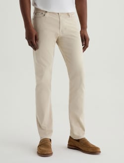 Tellis SUD Natural Ivory Sueded Modern Slim MENS BOTTOMS Photo 3
