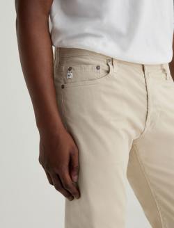 Tellis SUD Natural Ivory Sueded Modern Slim MENS BOTTOMS Photo 4