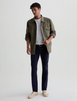 Tellis SUD Pant Pacific Navy Sueded Sateen Modern Slim MENS BOTTOMS Photo 2