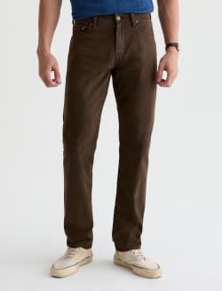 Tellis Pant Sulfur Burnt Umber Sueded Sateen Modern Slim MENS BOTTOMS Photo 3