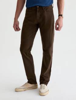 Tellis Pant Sulfur Burnt Umber Sueded Sateen Modern Slim MENS BOTTOMS Photo 6
