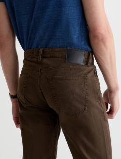 Tellis Pant Sulfur Burnt Umber Sueded Sateen Modern Slim MENS BOTTOMS Photo 7