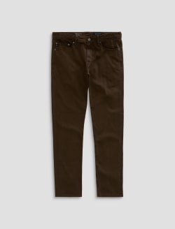 Tellis Pant Sulfur Burnt Umber Sueded Sateen Modern Slim MENS BOTTOMS Photo 1