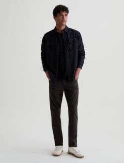 Tellis SUD Pant Sulfur Dark Ash Sueded Sateen Modern Slim MENS BOTTOMS Photo 2