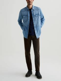 Tellis SUD Sulfur Deep Woodland Sueded Modern Slim MENS BOTTOMS Photo 1
