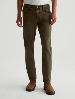 Tellis SUD Sulfur Dried Cedar Sueded Modern Slim MENS BOTTOMS Photo 2