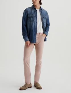 Tellis Sulfur Dune Rose Sueded Modern Slim MENS BOTTOMS Photo 2