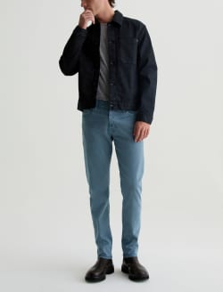 Tellis SUD Sulfur Hazy Lake Sueded Modern Slim MENS BOTTOMS Photo 1