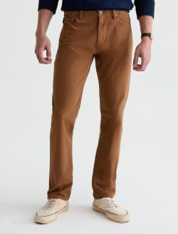 Tellis Pant Sulfur Worn Brass Sueded Sateen Modern Slim MENS BOTTOMS Photo 3