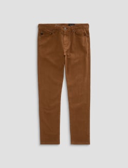 Tellis Pant Sulfur Worn Brass Sueded Sateen Modern Slim MENS BOTTOMS Photo 1