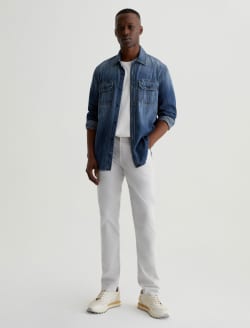 Tellis SUD Silver Fog Sueded Modern Slim MENS BOTTOMS Photo 2