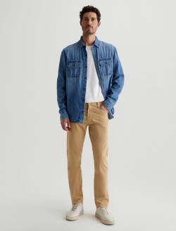 Tellis SUD Tawny Beige Sueded Modern Slim MENS BOTTOMS Photo 2