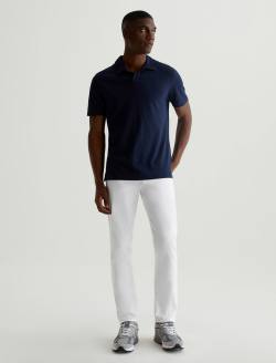 Tellis SUD White Sueded Modern Slim MENS BOTTOMS Photo 1