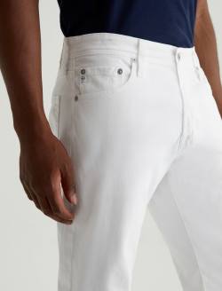 Tellis SUD White Sueded Modern Slim MENS BOTTOMS Photo 3