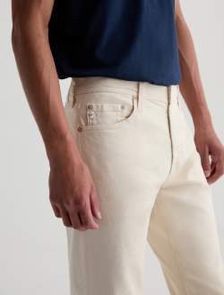 Everett Jean 1 Year Ivory Cream Slim Straight MENS BOTTOMS Photo 4