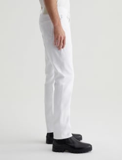 Everett White Slim Straight AG Cloud Soft Denim™ MENS BOTTOMS Photo 4