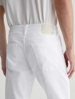 Everett White Slim Straight AG Cloud Soft Denim™ MENS BOTTOMS Photo 5