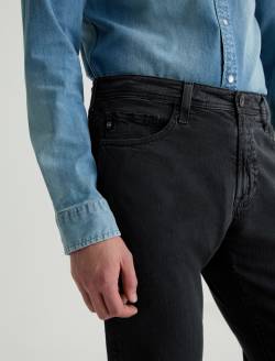 Everett Linen Pant Sulfur Antique Black Slim Straight MENS BOTTOMS Photo 4