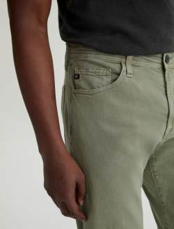 Everett Linen Pant Sulfur Spruce Green Slim Straight MENS BOTTOMS Photo 4
