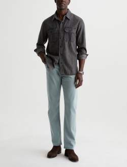 Everett Linen Pant Sulfur Smoky Sapphire Slim Straight MENS BOTTOMS Photo 2