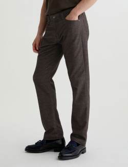 Everett Moleskin Textured Houndstooth Black Multi Slim Straight MENS BOTTOMS Photo 6