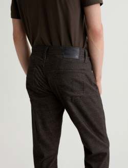 Everett Moleskin Textured Houndstooth Black Multi Slim Straight MENS BOTTOMS Photo 7