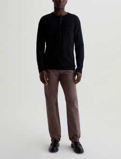 Everett SUD Berry Brown Sueded Slim Straight MENS BOTTOMS Photo 2
