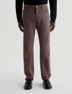 Everett SUD Berry Brown Sueded Slim Straight MENS BOTTOMS Photo 3