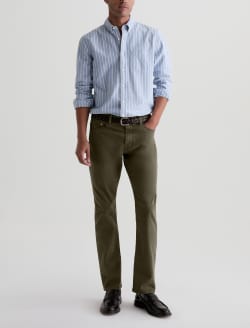Everett SUD Pant Sulfur Fern Springs Sueded Sateen Slim Straight MENS BOTTOMS Photo 2