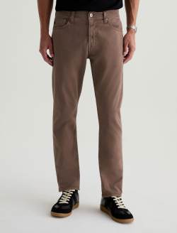 Everett Sulfur Taupe Grey Sueded Slim Straight MENS BOTTOMS Photo 3