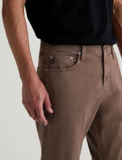 Everett Sulfur Taupe Grey Sueded Slim Straight MENS BOTTOMS Photo 4