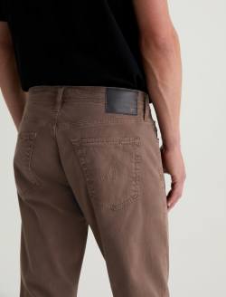 Everett Sulfur Taupe Grey Sueded Slim Straight MENS BOTTOMS Photo 7