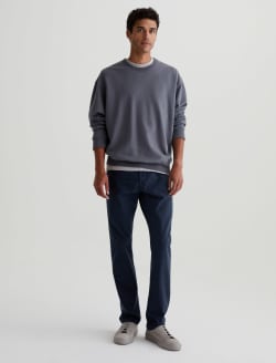 Everett Inky Blue Wash & Wear Slim Straight MENS BOTTOMS Photo 1